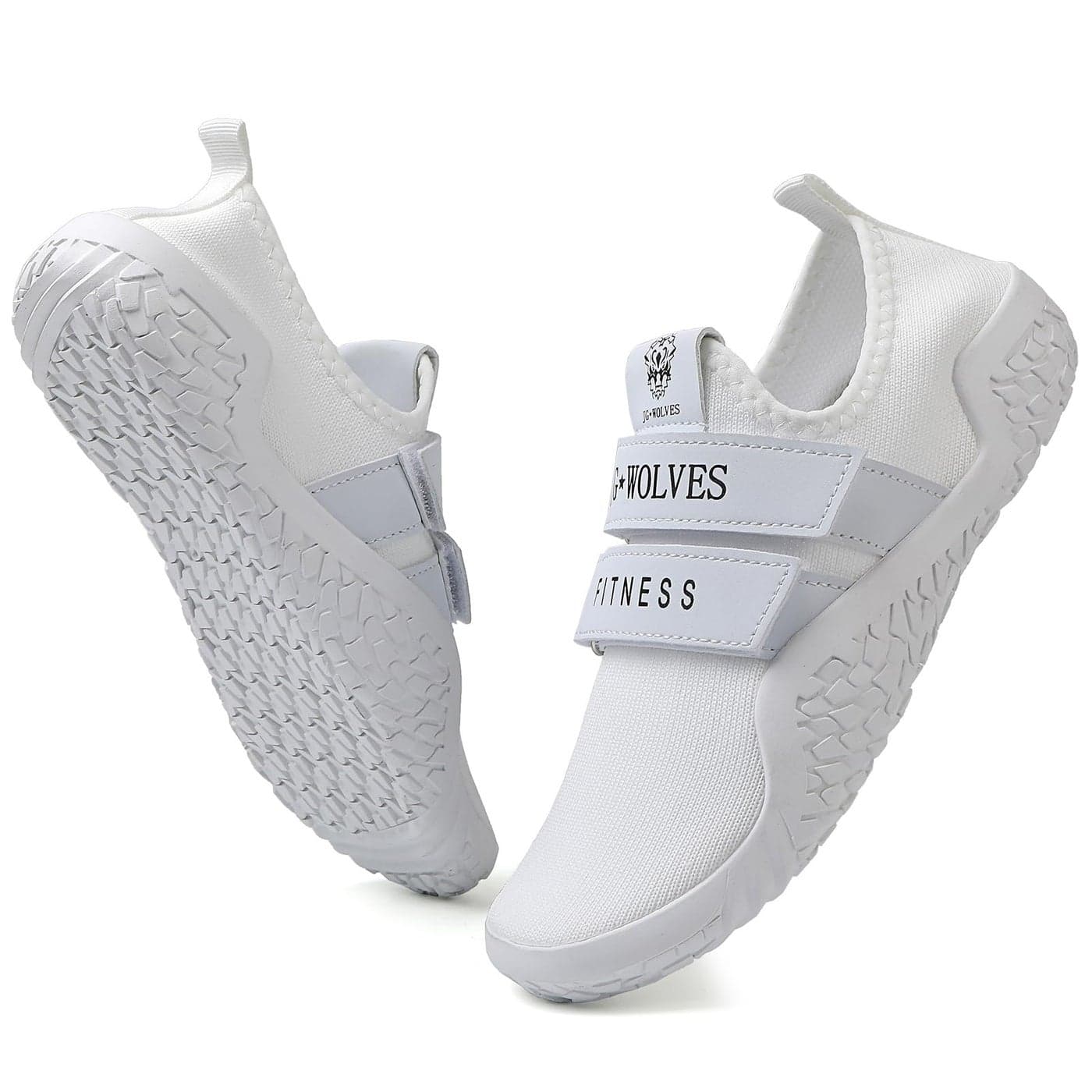 Skerxut Fitness Shoes Deadlift Shoes CrossTrainer Sneakers for Men and Women White 55 Men65 Women