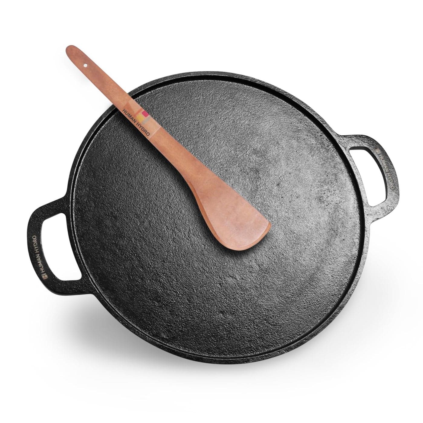 Human Hydro PreSeasoned Feather Light Cast Iron Dosa TawaChillaOmelette 30cm1181 inch 24kg Induction Friendly Nonstick PreSeasoned Tava 100 Pure ToxinFree No Chemical Coating