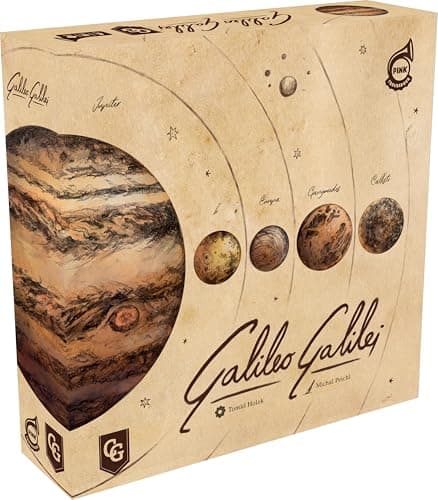 Capstone Games Galileo Galilei EuroStyle Astronomy Strategy Board Game Educational Space Exploration Game for 14 Players Historical Scientific Game for Ages 14 90 Minutes Playtime