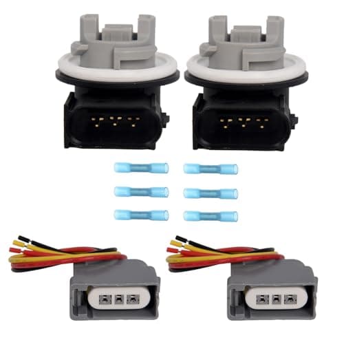 Lanphitus 2 Set Turn Signal Light Bulb Socket Angle Connector Wiring Pigtail Harness Kit for Ford F-150 2009-2014 F-250 F-350 Super Duty 2017-2024 E-250 E-350 Vans 2008-2014 2U5Z-13411-DA 2U5Z13411DA