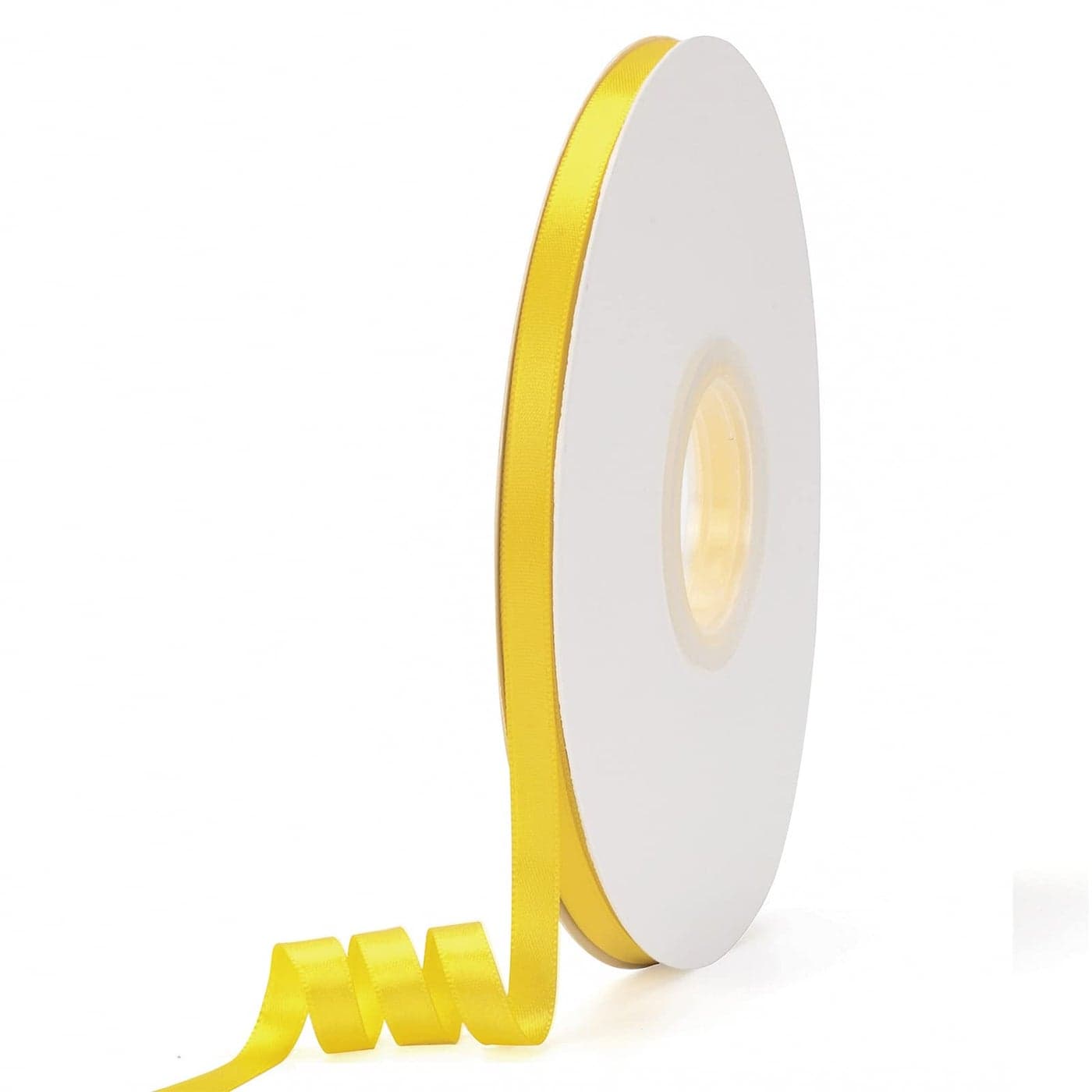 Ewaymado Solid Color Yellow Double Faced Satin Ribbon 14 X 50 Yards Fabric Ribbons Perfect for Wedding and Party DecorationGift Wrapping Sewing Crafts