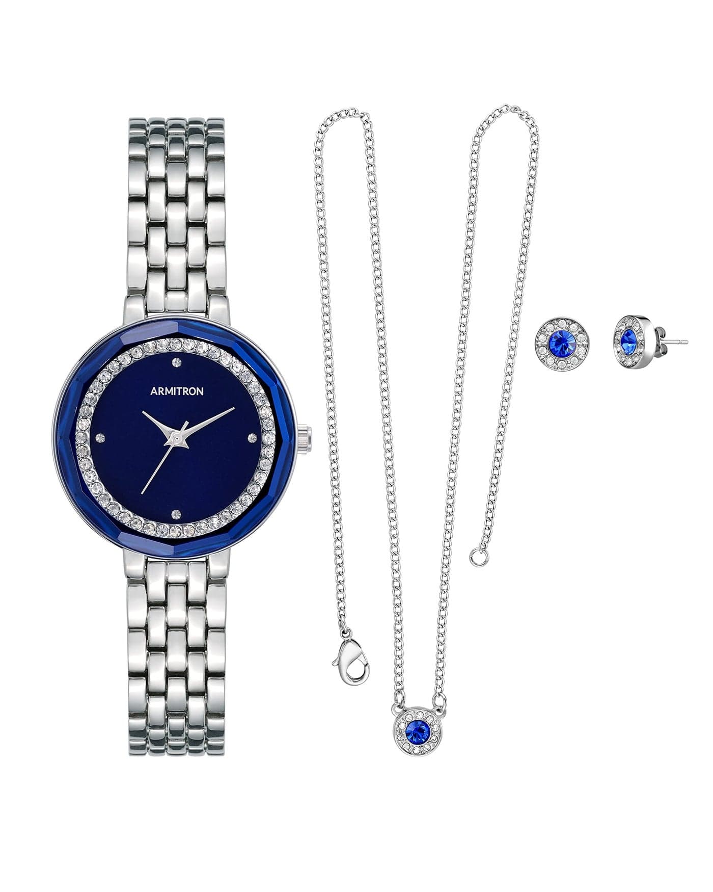 Armitron Women's Genuine Crystal Accented Bracelet Watch and Jewelry Set