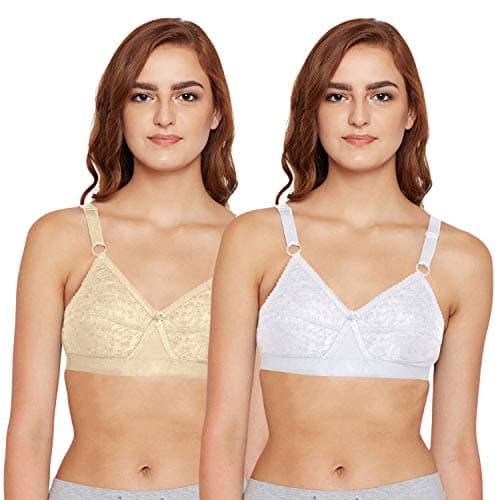 BODYCARE Pack of 2 B-C-D Cup Bra in White-Skin Color - E5586WS-32B