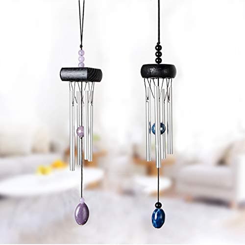 Wind Chimes Creative Design 2 Pack Beautiful Garden Chimes Portable Metal Wind Chimes for Home Garden Decoration Small Size