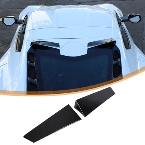 Car Roof Rear Windshield Spoiler Strip Cover Trim for Chevrolet Corvette C8 2020-2025 Manual Convertible, Car Exterior Decoration Accessories (Black)