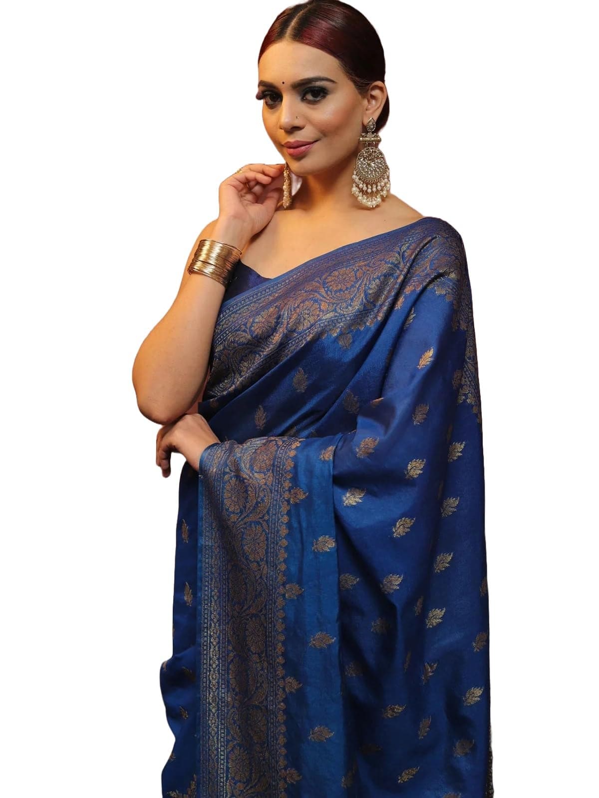 Avantika Fashion Women's Kanjivaram Soft Pure Silk Banarasi Sarees With Blouse Piece (5144-MORPINCH)