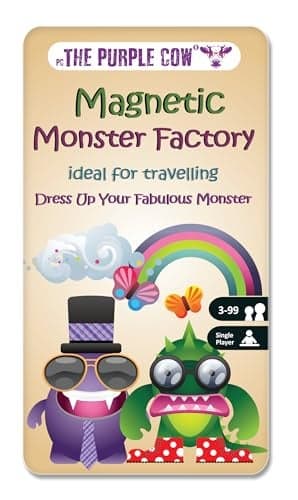 The Purple Cow- Monster Factory Game- Magnetic Travel Game. Great for Travel and On-The-Go. A Monstrous ‘Dress Me Up’ Game. Activity for Boys and Girls
