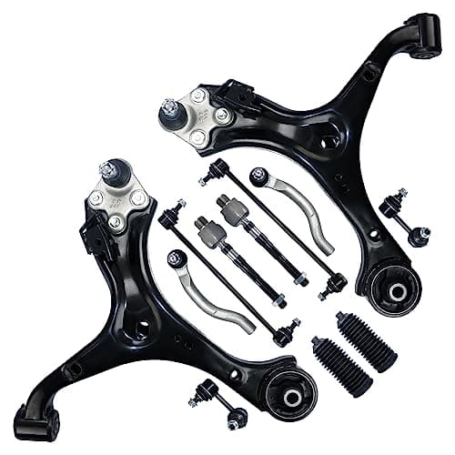 HAWK BROTHER Control Arm, Front Lower Control Arm With Ball Joint Front & Rear Sway Bar Link Tie Rod boots Suspension Kit Replacement For 2013-2015 Honda Civic - 12 Pcs