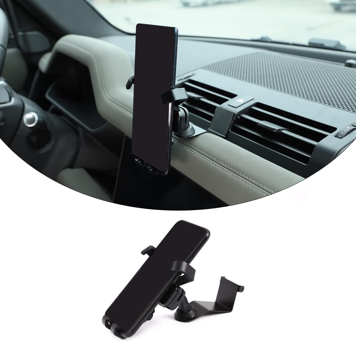 PIUGILH Phone Cradle for Land Rover Defender 90 110 130 2020 2021 2022 2023 Alumium Alloy Dashboard Mobile Phone Holder Trim Car Accessories