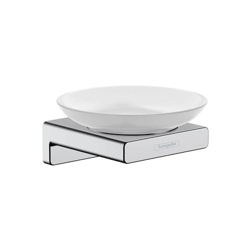 hansgrohe AddStoris Soap Dish in Chrome 2-inch Accessories in Chrome, 41746000