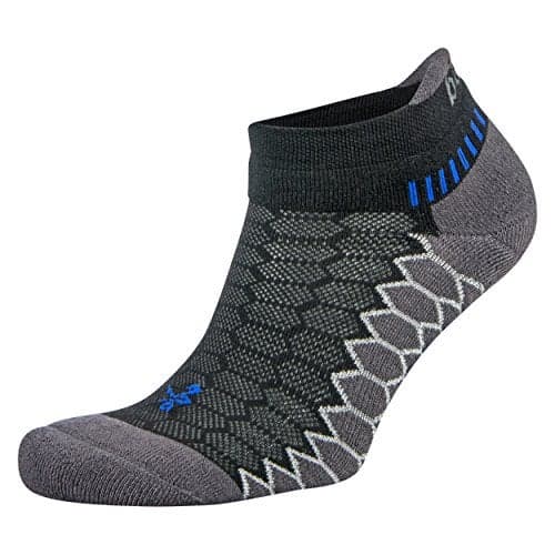 Balega Silver Compression Fit Performance No Show Athletic Running Socks for Men and Women (1 Pair), Black/Carbon, Small