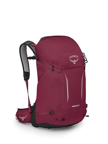 Osprey Hikelite 32L Lightweight Hiking Backpack Durable Travel Daypack with Rain Cover for Men and Women ChameleonBlack ML