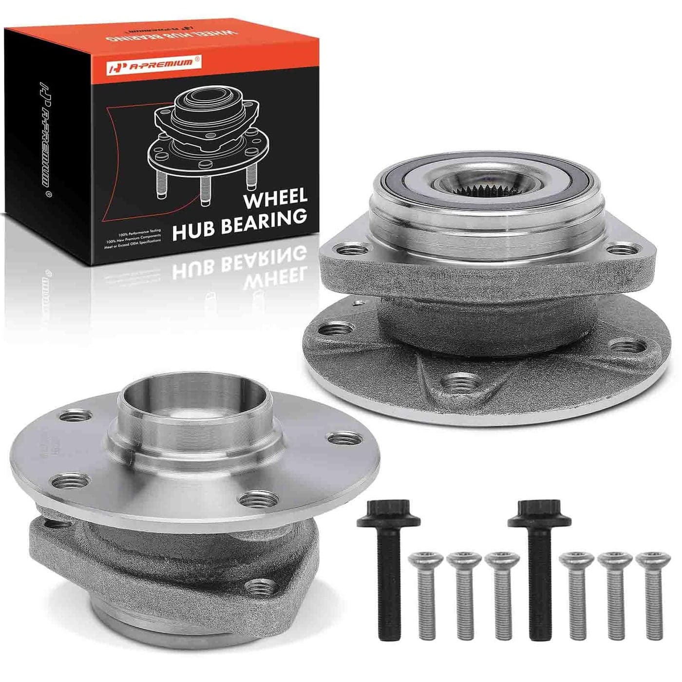 APremium 2 x Wheel Bearing and Hub Assembly Compatible with Volkswagen Audi Jetta Golf Golf R Tiguan GTI Arteon A3 A3 Quattro Q3 TT TT Quattro TTS Quattro S3 RS3