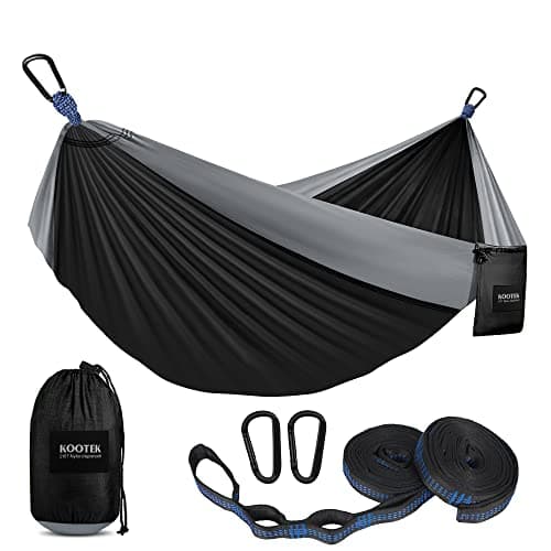 Kootek Camping Hammock 500 lbs Capacity Portable Hammocks with Tree Straps Attached Carry Bag Camping Essentials Gear Perfect for Outside Indoor Hiking Beach Backpack Travel