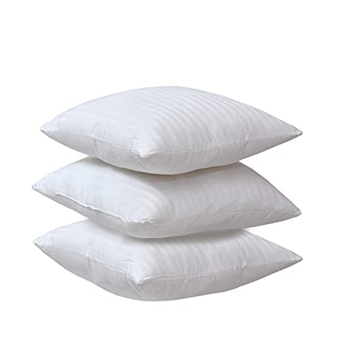 Yellow Weaves Microfiber Cushion Fillers 16 X 16 Inches - White Color, 3 Pieces