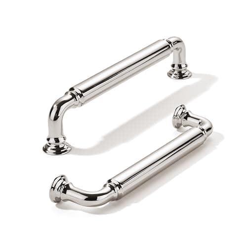 khtumeware 10-Pack Polished Nickel Heavy-Duty Solid Cabinet Pulls, 5 Inch (128mm) Hole Center, Drawer Pulls, Cabinet Hardware, Suitable for Kitchen Cabinets, Bathrooms and Dressers