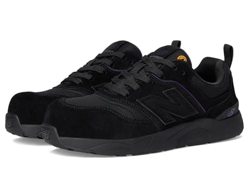 New Balance Elite Lite SD10 Composite Toe Women’s Industrial Work Shoes, Black/Purple, Size 6.5, Wide, Lightweight Work Shoes for Women, Static Dissipative & Slip Resistant