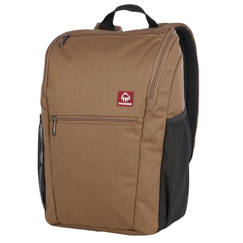 WOLVERINE Lightweight Water Resistant Rugged Laptop Backpack for Travel or Work Top LoaderChestnut 25L