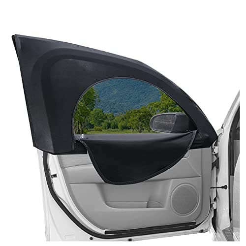 Upgrade StretchableBreathable SUV Car Window Shade Oversize Double Mesh for Heat Shading and BugUV Protection Car Must Have Privacy Shades for CarsTruckSUV When Camping Front window2pcs