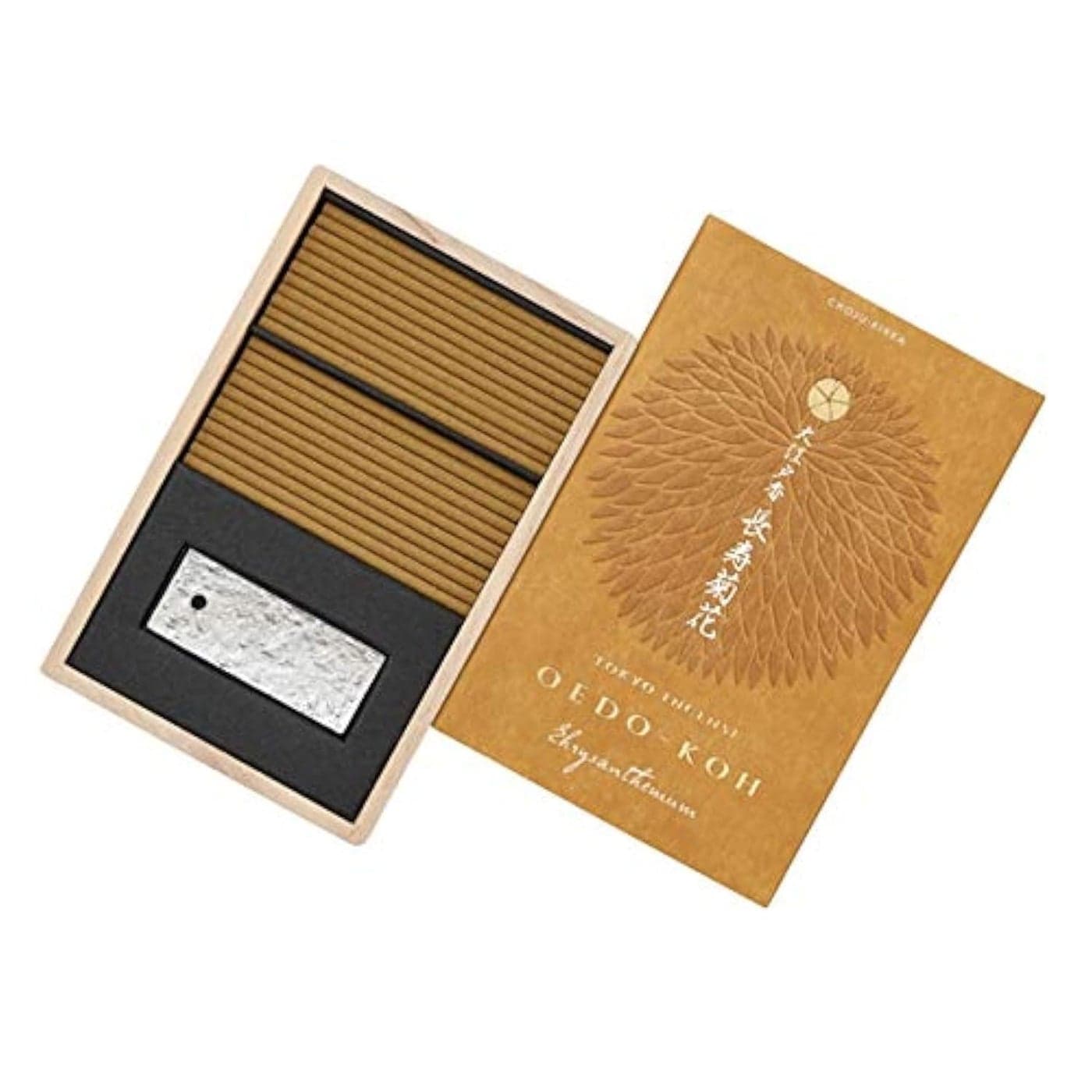 OEDOKOH Chrysanthemum 60 Sticks wIncense Holder by Nippon KODO Japanese Quality Incense