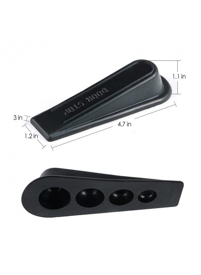 Rubber Doorstopper Wedge Suitable for All Floors Non-Scratching and Anti-Slip Design (5 Packs)