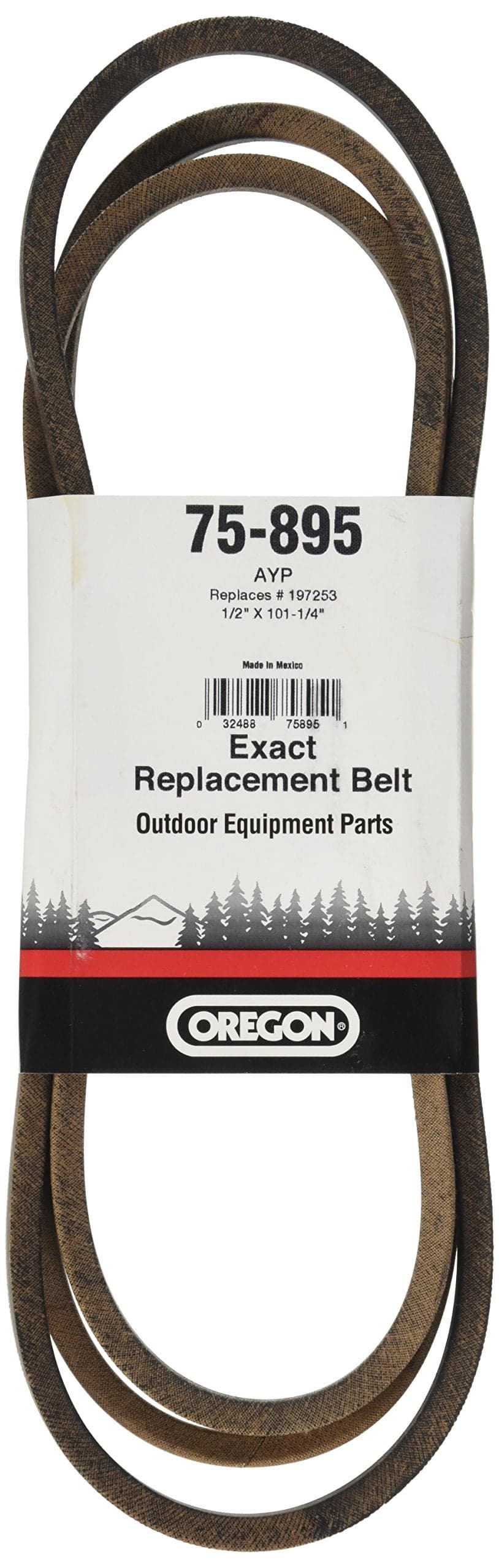 Oregon 75-895 1/2" by 101-1/4" Belt Lawn Mower Belts