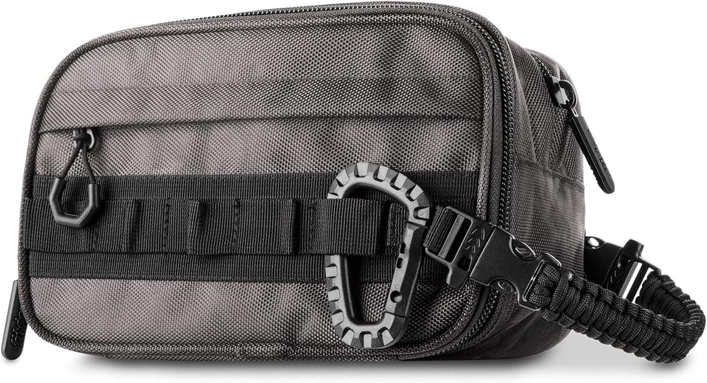 Fitdom Tactical Toiletry Bag Dopp Kit Case For Men. Perfect For Travel & Storage. Fits Large & Small Cosmetic Makeup, Clipper, Toothbrush, Shower, Shaving & Grooming Care. Best Overnight Organizer
