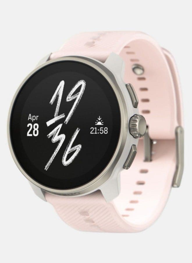 RACE S STAINLESS Performance Watch | 45mm HD AMOLED Screen, Digital Crown, HRV, Race, Train, Recover, Long Battery, Offline Maps, Dual-band GPS/GNSS, 95+ Sports Mode, Planner - Power Pink Powder Pink