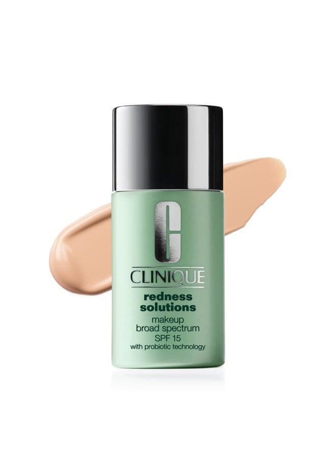 Redness Solutions Liquid Foundation Makeup Broad Spectrum SPF 15 With Probiotic Technology For Redness-Prone Skin| Medium Coverage + Natural Finish, Calming Fair