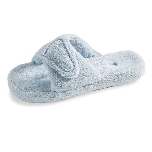 Acorn Women's Spa Slide Slipper, Powder Blue, 5-6 Wide