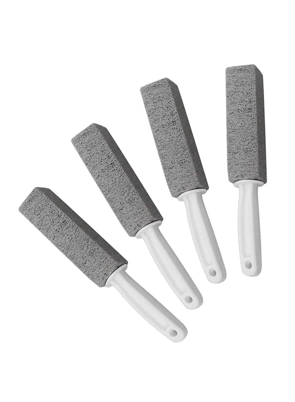 4 Pack Pumice Cleaning Stone with Handle, Toilet Bowl Ring Remover Cleaner Brush Stains and Hard Water Rust Grill Griddle