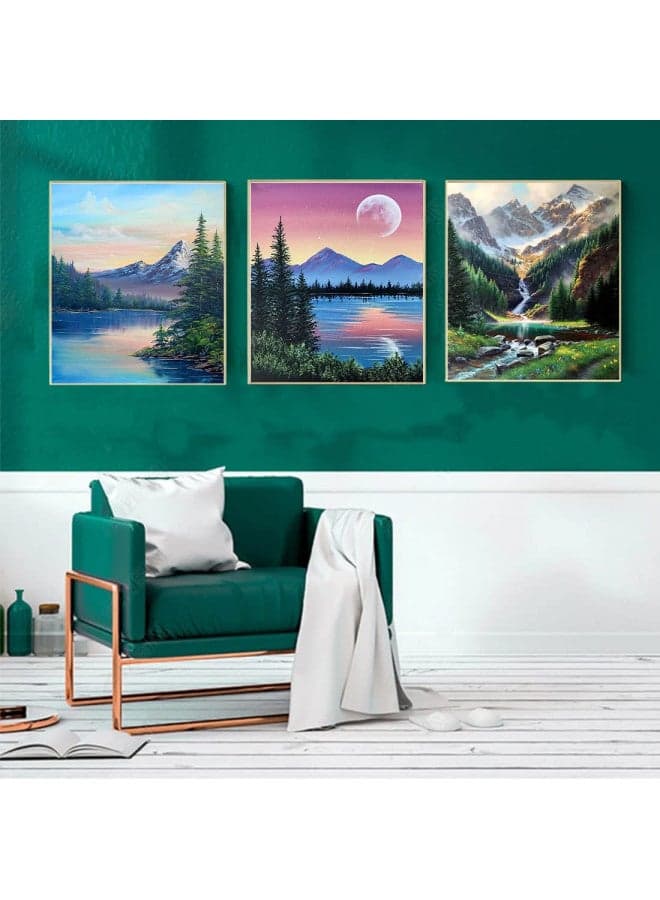 DOTZSO Painting Pack of 6 Adult Diamond Painting for Adults 5D Diamond Painting Kit, DIY Full Diamond Art kit with Diamond Painting Crystal Art and Craft for Beginners 12x16 inches (Landscape)