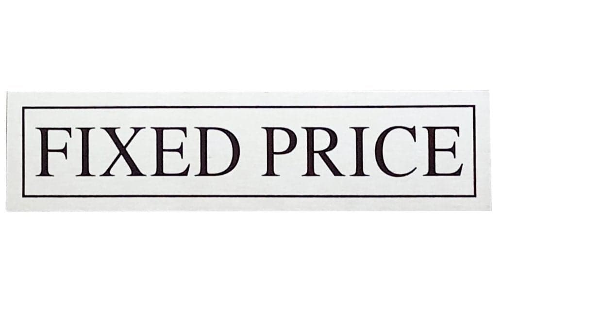 THW® Stainless Steel Self Adhesive FIXED PRICE Signage Board (3"x12")