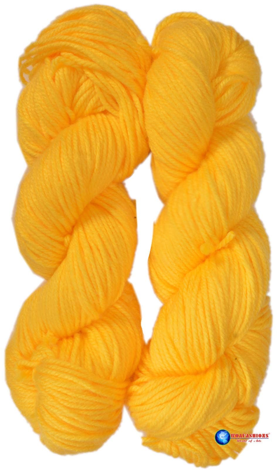 Ganga Motu Thick Chunky Wool Hand Knitting Yarn (Yellow) (Hanks-400gms)