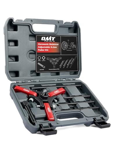Orion Motor Tech Harmonic Balancer Puller Kit, Adjustable 3-Jaw Puller Set for Removing Harmonic Dampers & Balancers, 3-Jaw Pulley Puller Set Compatible with Chevy GM Chrysler Cadillac Ford More, Red