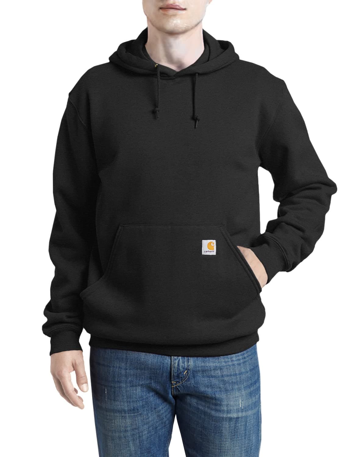 Carhartt Mens Loose Fit Midweight Sweatshirt Athletic Hoodies, Black, Medium US