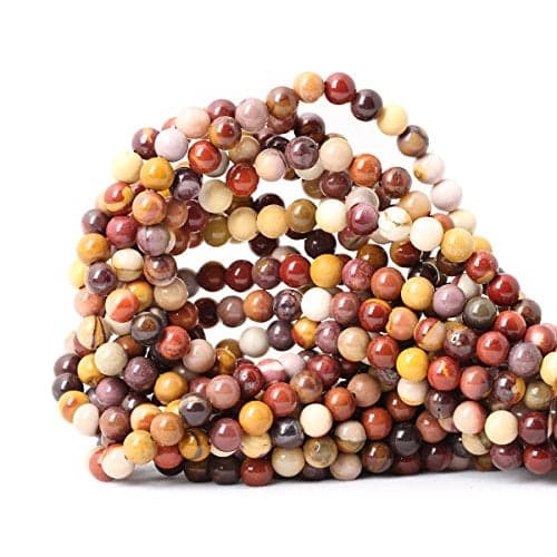 CHEAVIAN 60PCS 6mm Natural Moonkaite Jasper Gemstone Round Loose Beads for Jewelry Making DIY Handmade 1 Strand 15