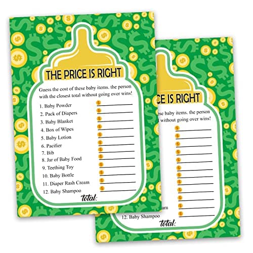 Party Propz Baby Shower Games - 50pcs Card Game for Baby Shower | Baby Shower Placards | Baby Shower Game Cards (cardstock) | Baby Shower Game | Baby Shower Game Kit | Baby Shower Tambola Tickets
