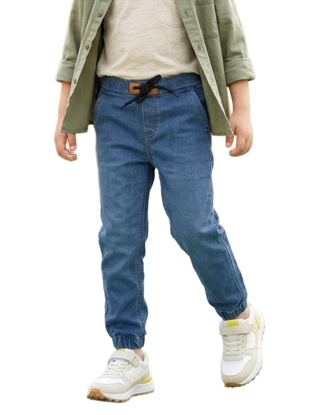 Urbano Juniors Boy's Light Blue Slim Fit Jogger Jeans Stretch (junhpsjogwhithrboy-lblue-4-5)
