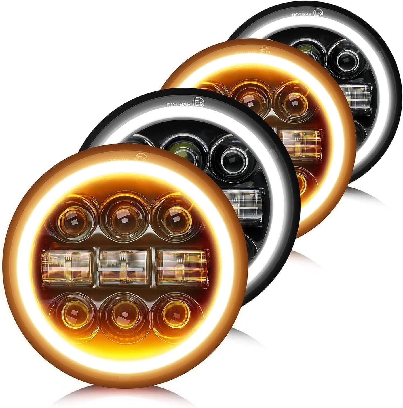 CO LIGHT 575 Led Headlight 5 34 Round Led Headlights Whit DRL Amber Turn Signal Light and HiLo Beam Led Projector Sealed Beam Headlight Compatible with Thunderbird Torino 4PCS