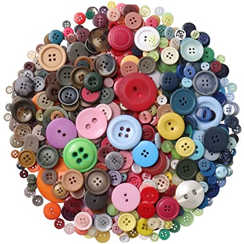 Tnstk 650 Pcs Round Resin Buttons Assorted 2 4 Hole Buttons for Sewing Crafts DIY Projects Multicolor