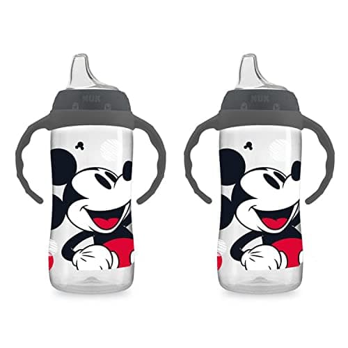 NUK Mickey Mouse Large Learner Cup 10oz 2pk BPA Free Spill Proof Sippy Cup