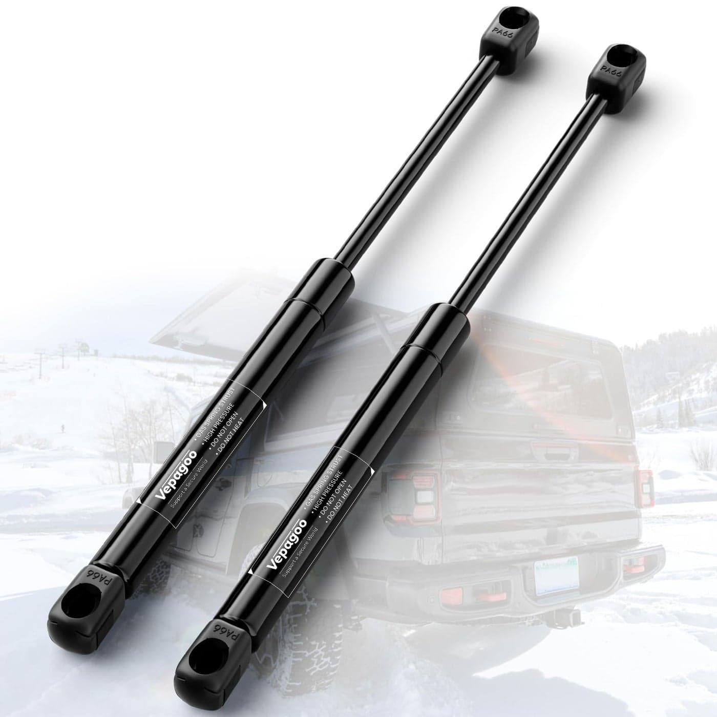 Vepagoo SX140P15 14 inch 15Lb67N Gas Struts Shocks Lift Support for Leer Camper Shell Truck Toolbox Topper Cap Canopy Door Snugtop Struts Replacement Parts 2pcs 1 Pair