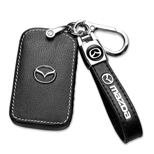 ZERAL Car Key Fob Case,for Mazda Atenza, Mazda 3, Encore, CX-5,CX-7Car Key Fob Covers Car Keychains,(Side 4 Button) Black