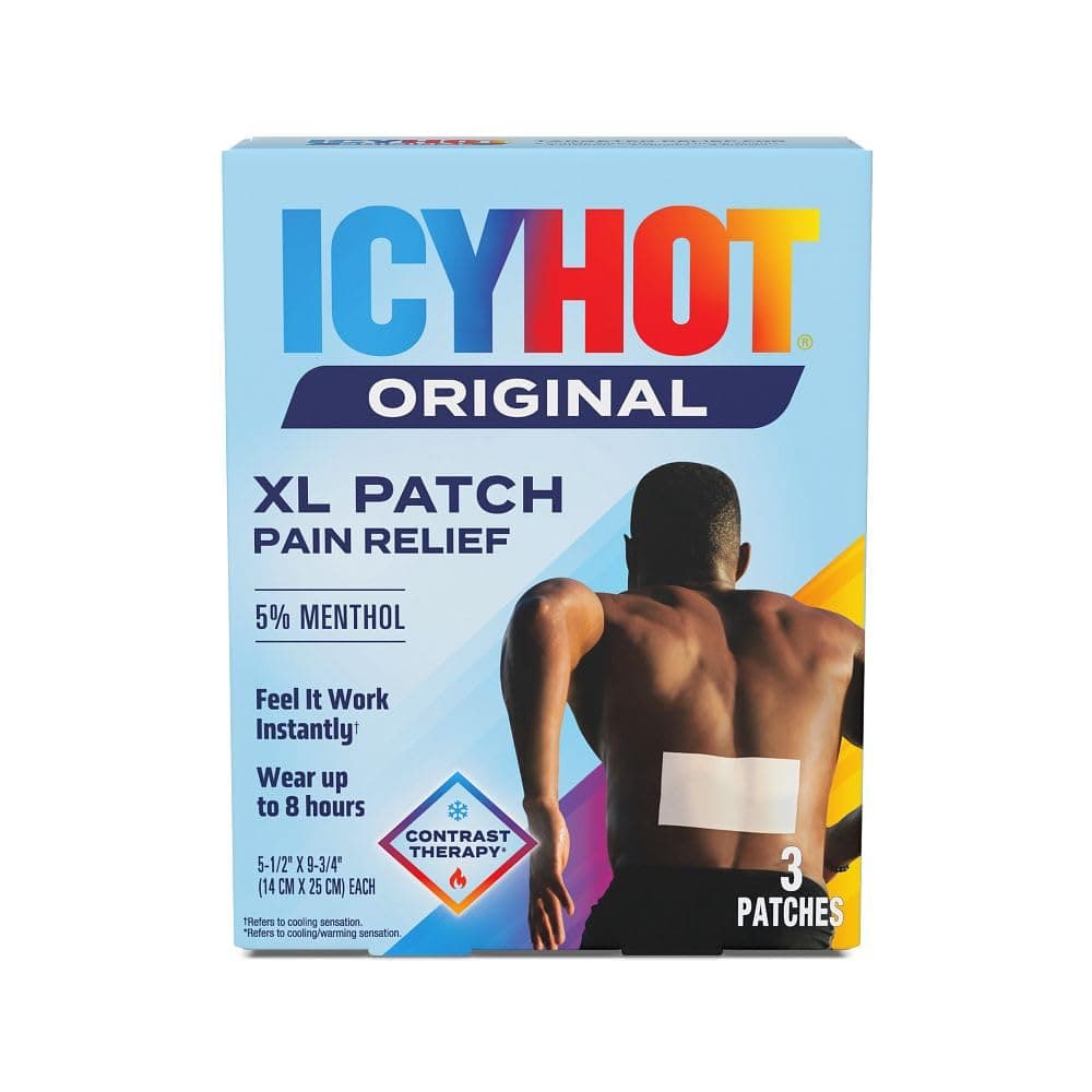 Icy Hot Original XL Pain Relief Patch 3 Count for Back and Large Areas