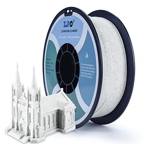 ZIRO PLA Marble Filament 1.75mm, Nature Rock-Like 3D Printing Material, Fit for Most FDM 3D Printers, 2.2lbs Spool, Marble