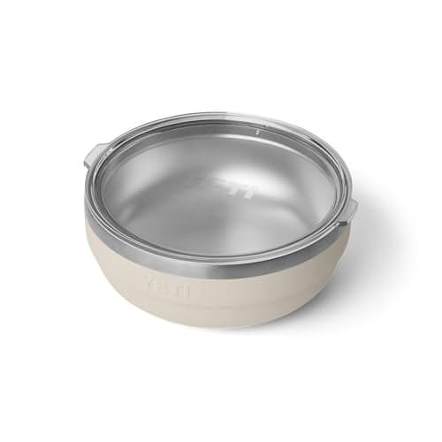 YETI Rambler Low Bowl Vacuum Insulated Stackable and Nestable Stainless Steel Bowl with Lid 16 Quart Cape Taupe
