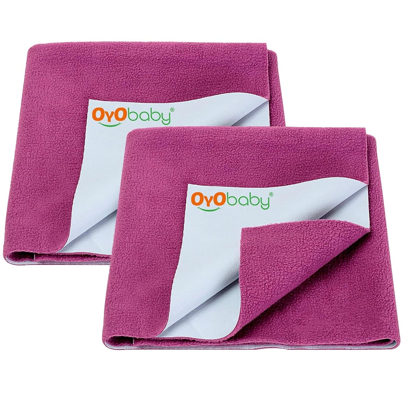 OYO BABY 100% Waterproof Polycotton Toddler Baby Dry Sheet, Extra Absorbent Infant bed sheet for New Born & Toddler Babies, Baby Bedding Protector for Toddler Kids, Medium Size, 100 X 70 cm, Rani Pink