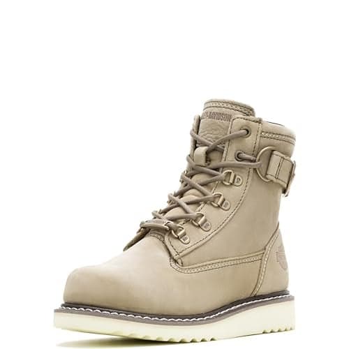 HarleyDavidson Womens Marconi 6Inch Motorcycle Boots D84469 Sand 8