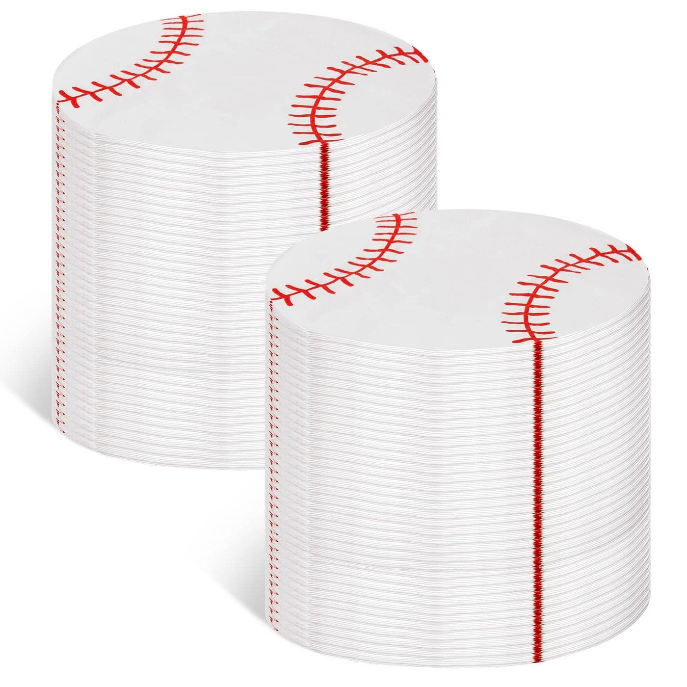 100 Sheets Baseball Napkins Paper Baseball Party Decorations Round Baseball Themed Party Supplies for Baby Shower Birthday Party Sports Themed Party Supplies 65 x 65 Inch